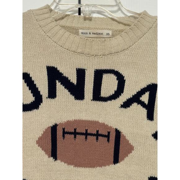 Moon & Madison Sunday Funday Cropped Sweater, Size XS - Picture 3 of 5
